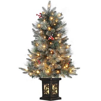 3ft Pre-Lit Snow Flocked Christmas Tree