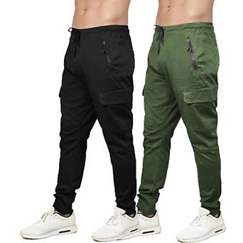 Blu Rock Men's Cotton Flex-Stretch Cargo Jogger-2 Pack
