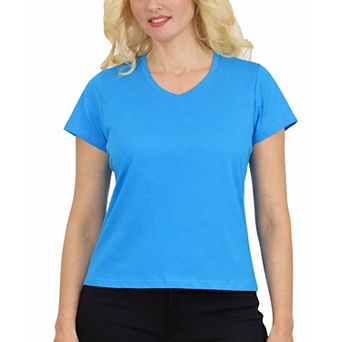 Galaxy Divatee Womens Relaxed Fit V Neck Short Sleeve T Shirt