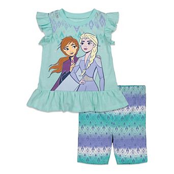 Disney's Frozen 2 pc T-Shirt and Bike Shorts Set