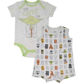 Star Wars 2 pc Bodysuit and Romper Set