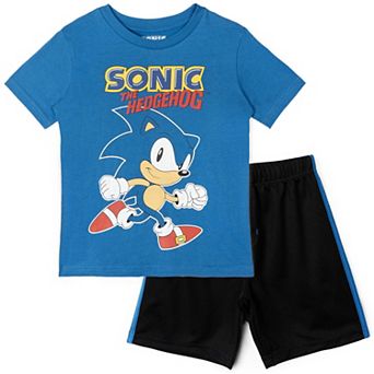 SEGA Sonic the Hedgehog Athletic 2 pc Tee and Shorts Set