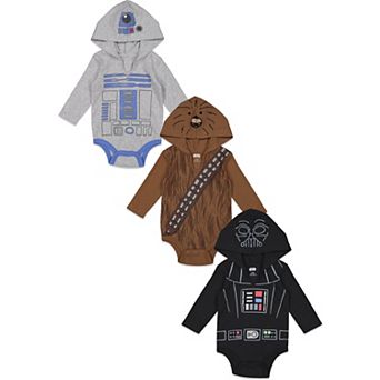 Star Wars 3-Pack Cosplay Hooded Bodysuits