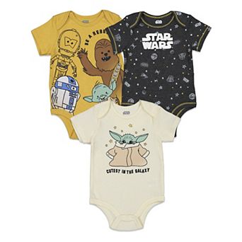 Star Wars 3-Pack Short Sleeve Bodysuits