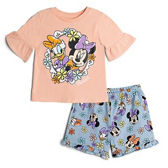 Disney Minnie Mouse Graphic T-Shirt and Chambray Shorts Set