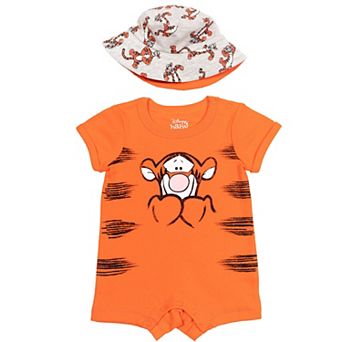 Disney's Winnie the Pooh 2 pc Romper and Bucket Hat Set