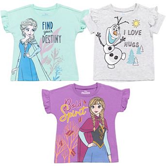 Disney's Frozen 3-Pack Glitter T-Shirts
