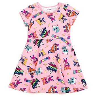 Disney's Super Kitties Short Sleeve Skater Dress