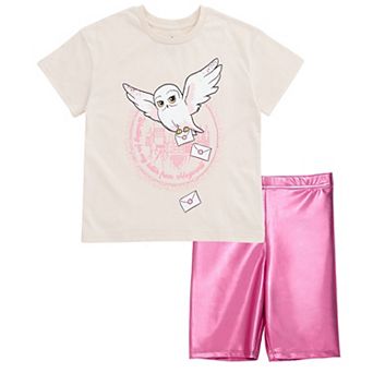 Harry Potter Hedwig 2 pc T-Shirt and Bike Shorts Set