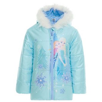 Disney's Frozen Faux Fur Hooded Puffer Coat