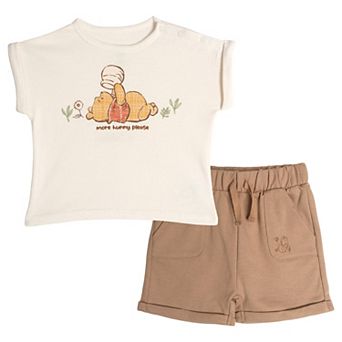 Disney's Winnie the Pooh French Terry 2 pc T-Shirt and Shorts Set