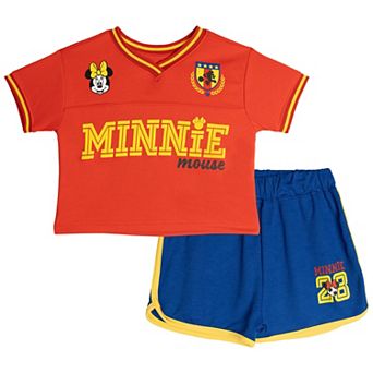 Disney's Minnie Mouse Soccer Jersey T-Shirt and Shorts Set