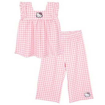 Hello Kitty Sleeveless Top and Textured Knit Cropped Pants Set