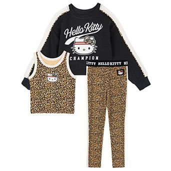 Hello Kitty Athletic 3 pc Sweatshirt and Leggings Set