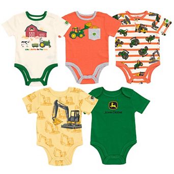 John Deere 5-Pack Short Sleeve Bodysuits