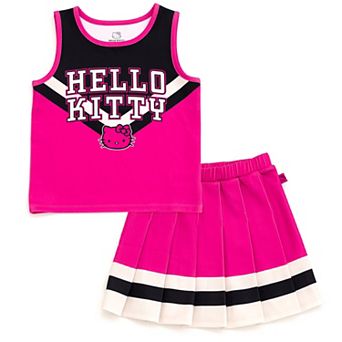Hello Kitty Cheerleader Tank Top and Pleated Skirt Set