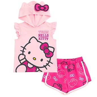 Hello Kitty Cosplay 2 pc Hooded Top and Shorts Set