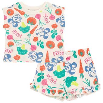 Disney's Minnie Mouse T-Shirt and Waffle Shorts Set