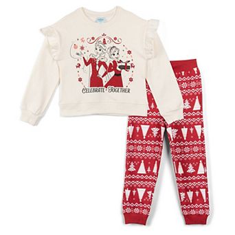 Disney's Frozen Holiday 2 pc Fleece Sweatshirt and Pants Set