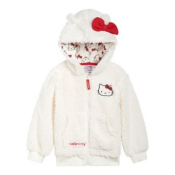 Hello Kitty Faux Shearling Fleece Zip-Up Hoodie