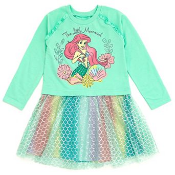 Disney's The Little Mermaid Princess Ariel Long Sleeve Tutu Dress