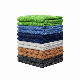 8 pc Cotton Towel Set Super Soft Absorbent Striped Decorative Quick Dry