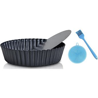 2-Pack 9.5" Pie Pans with Removable Bottom, Non-Stick, for Baking Pies & Desserts