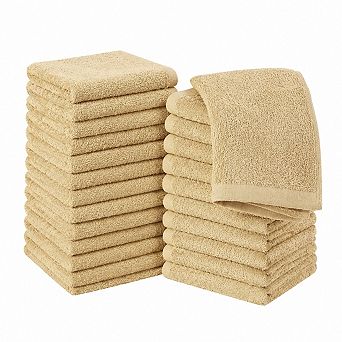 60-Pack Ring Spun Cotton Washcloths Soft Absorbent Durable