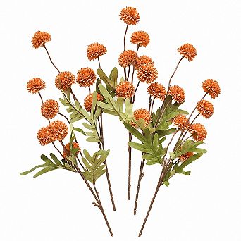 6 pc Faux Silk Mums Artificial Flowers For DIY Wedding Home Decor