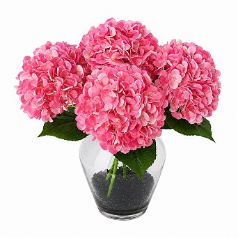 4 pc Artificial Silk Hydrangea Flowers Lifelike Full Blooms for Wedding Home Party Decor
