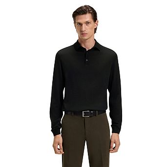 Boss Mens Lanciomne Long-Sleeved Polo Shirt