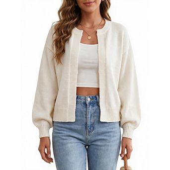 Women's Loose Long Sleeve Open Front Knit Cardigan Coat