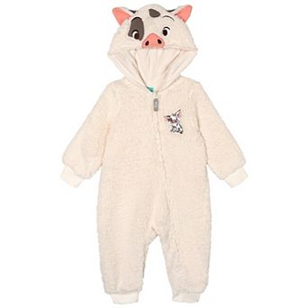 Disney's Moana Pua Cosplay Fleece Hooded Jumpsuit