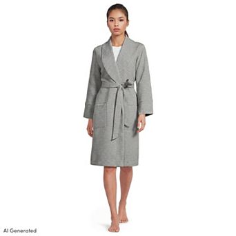 Women's Lands' End Quilted Knee Length Robe