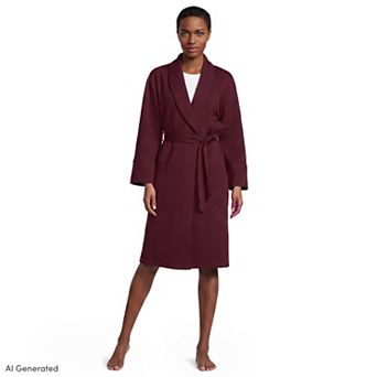 Women's Lands' End Quilted Knee Length Robe