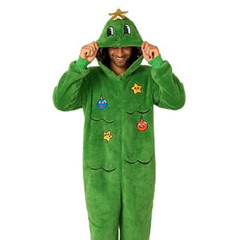 Men's OppoSuits Merry Jinglejoy Christmas Tree Hooded Union Suit