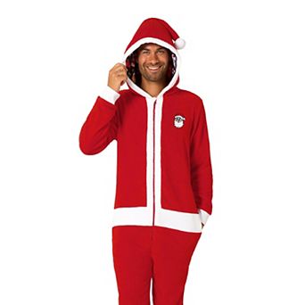 Men's OppoSuits Merry Jinglejoy Santa Hooded Union Suit