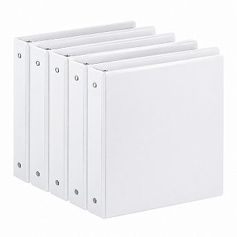 6-Pack 1 Inch 3 Ring Binders With Interior Pockets Holds Letter Size Paper For Office Home School