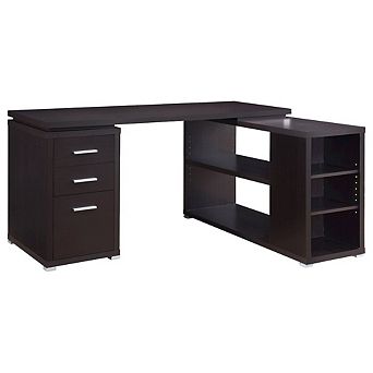 FurniFact Spacious L Shaped Desk Office Computer Desk with Drawers & Storage