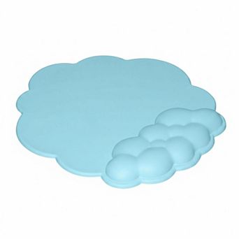 Cloud Shaped Mouse Pad Wrist Support Leather Surface Memory Foam Non-slip PU Base