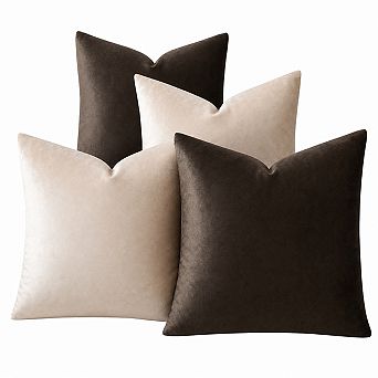 Soft Velvet Decorative Throw Pillow Covers Set of 4 for Couch Sofa Living Room