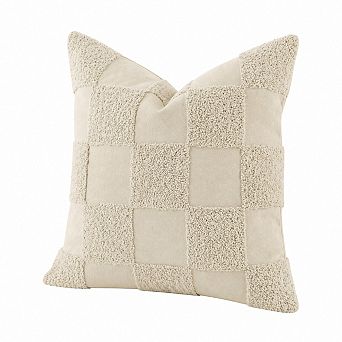 Set of 2 Tufted Boho Checkered Cotton Throw Pillow Covers Decorative Home Decor