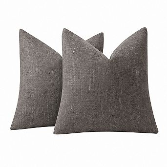 Set of 2 Soft Chenille Pillow Covers Farmhouse Cozy Decorative Cushion Cases