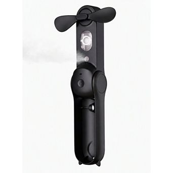 Foldable Misting Fan, Portable USB Rechargeable Handheld Water Spray Mist Fan with Soft Fan Blades