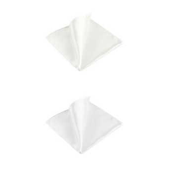 2 Packs Men's Pocket Square Solid Color Handkerchiefs Self-folded