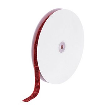 Velvet Ribbon 9/16 Inch x 25 Yard Single Face Spool Silky for DIY Crafts Gift Wrapping Bright Red