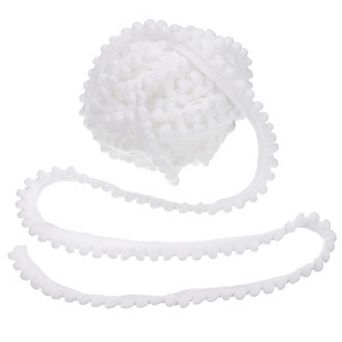 Pom Trim Ribbon, Pom Ball Fringe Trim Sewing Fringe Fabric Ribbon for DIY Crafts