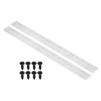 2 Sets 20" x 2" Aluminum Grille Ventilation Cover, Door Vent Cover Louvered Vent