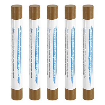 5 pc Wood Filler Sticks, Wooden Wax Touch Up Furniture Repair Crayons for Scratch Cracks