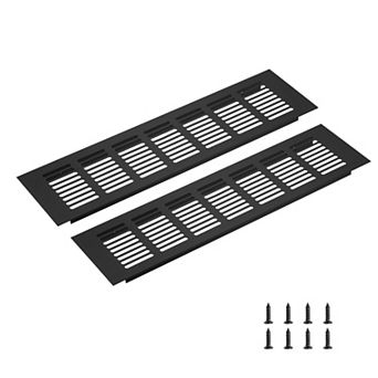 2 pc 12'' x 3'' Mesh Air Vent Cover, Louvered Ventilation Cover with Screws
